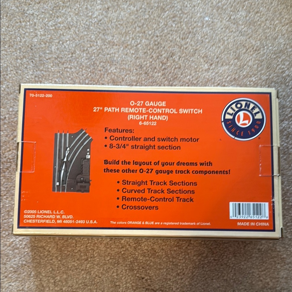Lionel Orange Remote-Control Switch - Picture 4 of 5
